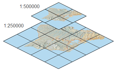 Example of a map cache and how the map tiles are created Example of a map cache and how the map tiles are created